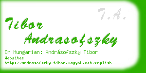 tibor andrasofszky business card
